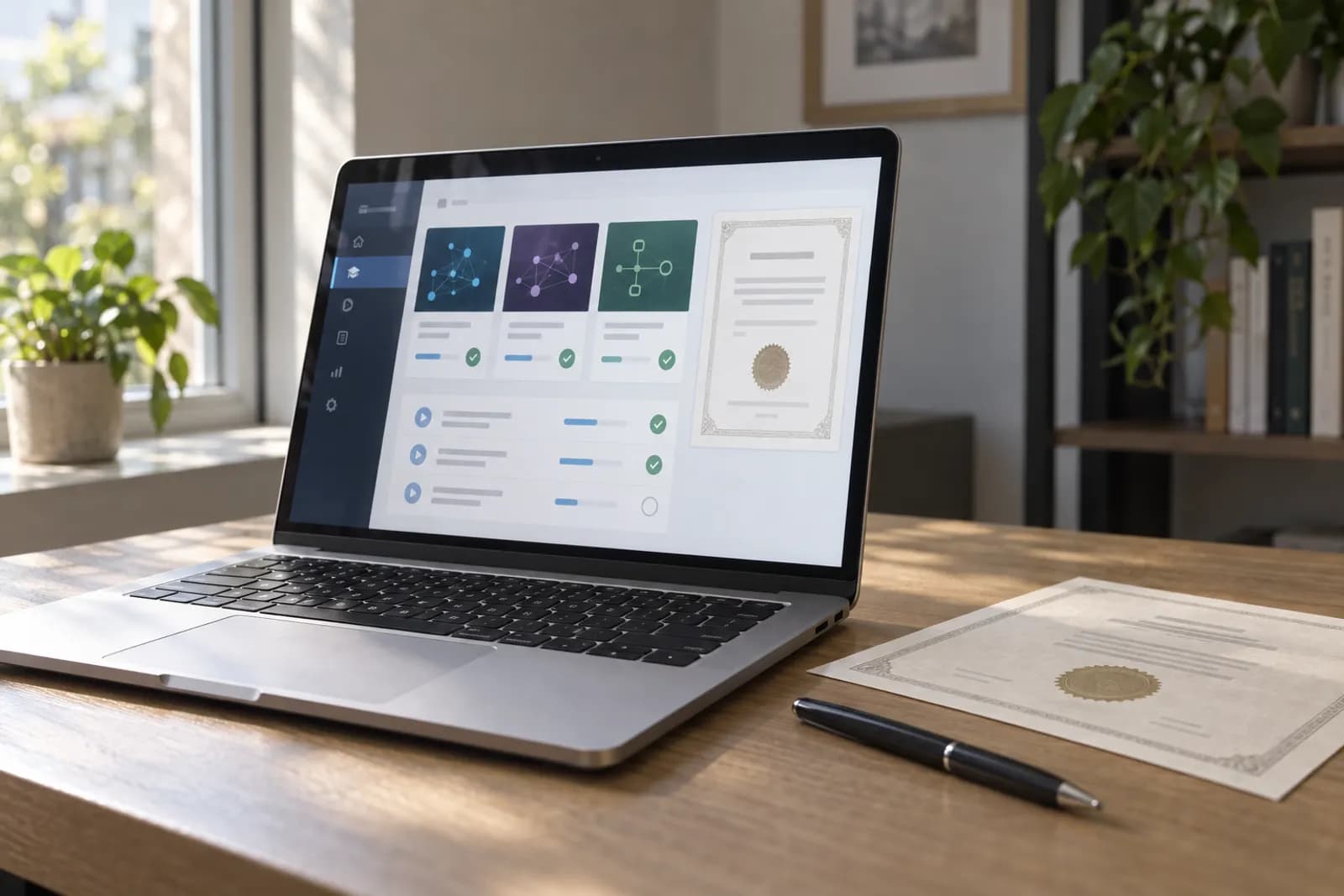 Photograph illustrating the guide "Can Your Team Get Free AI Training and Certificates?"