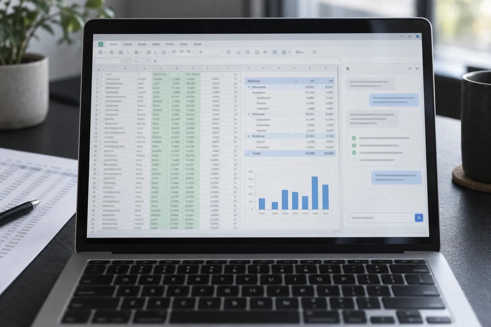 Photograph illustrating the guide "Clean a Messy CSV and Build a PivotTable in Plain English (with AI)"