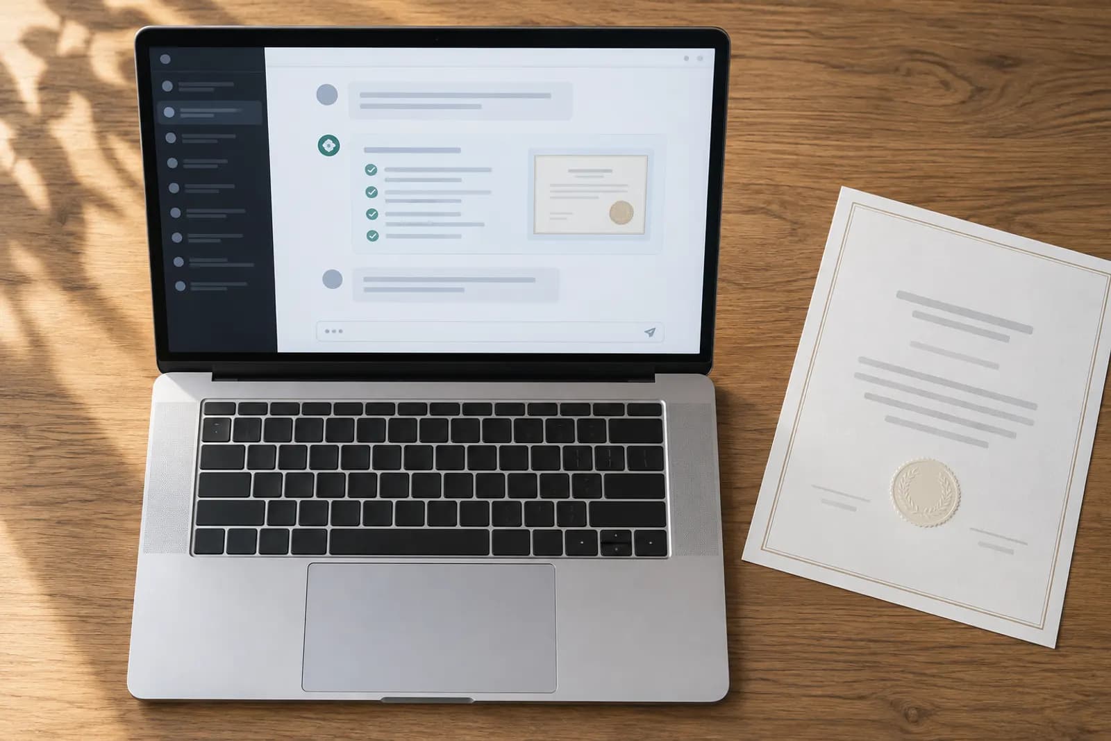 Photograph illustrating the guide "Free ChatGPT Course With a Certificate: What to Check"