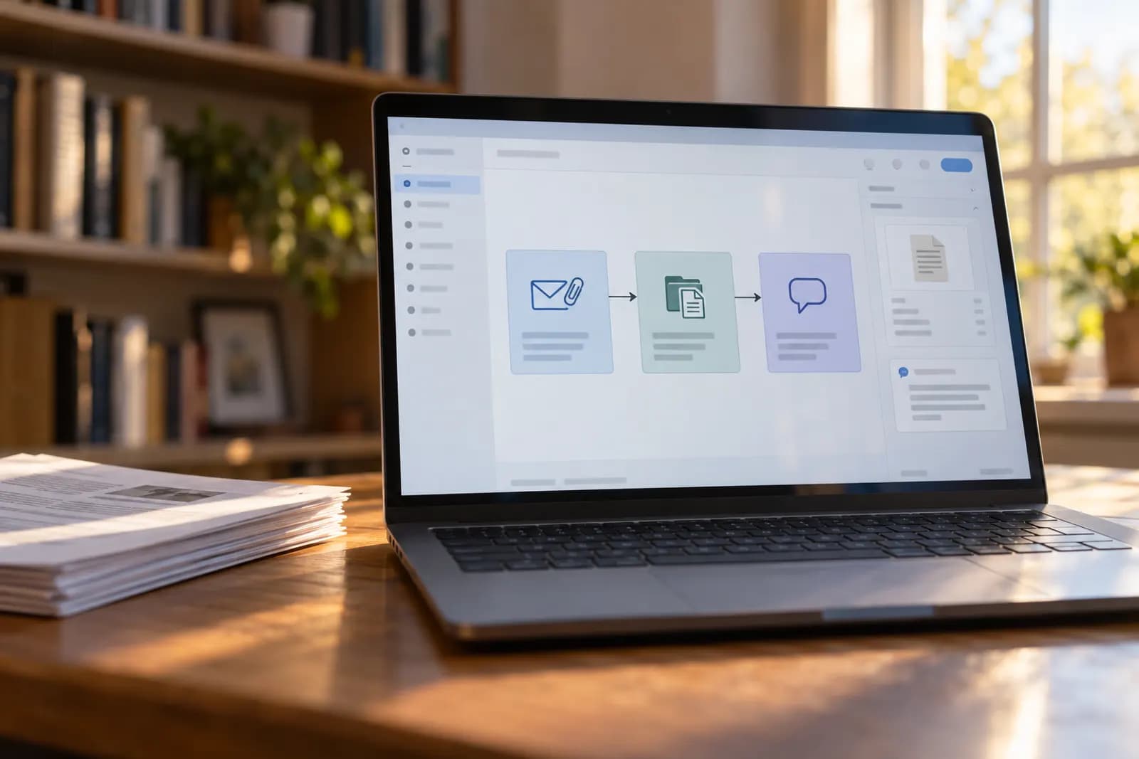 Photograph illustrating the guide "Auto-File Email Attachments to SharePoint and Notify the Team (Power Automate)"